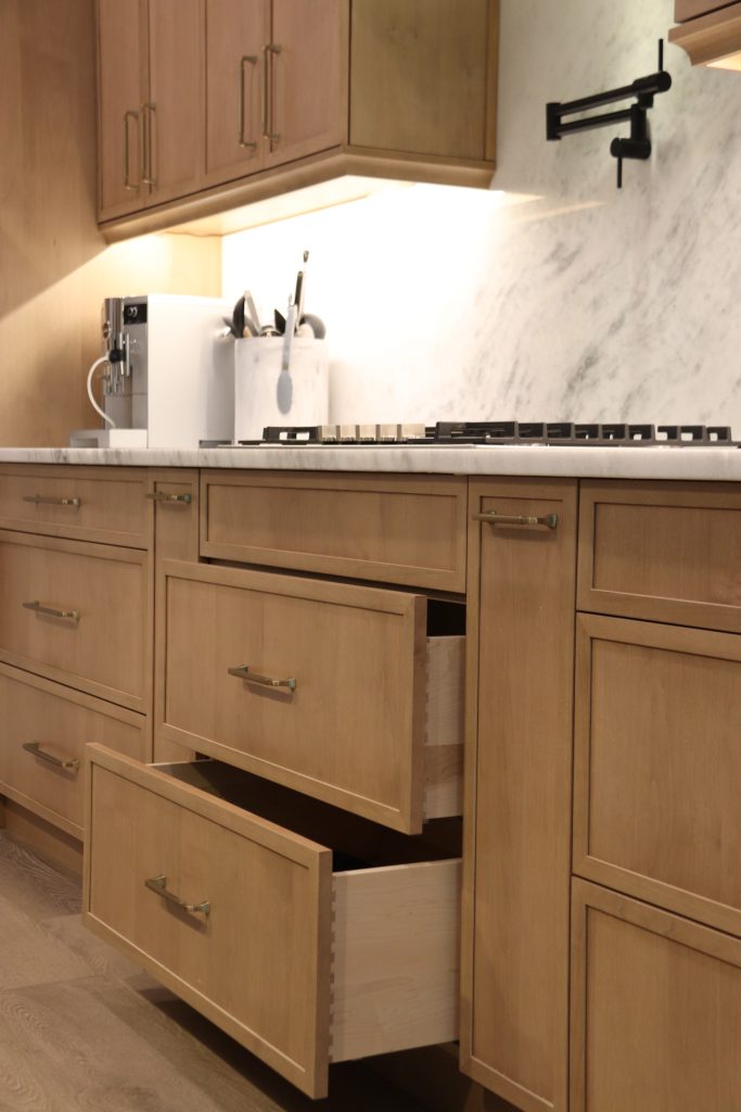 Light wood kitchen cabinets