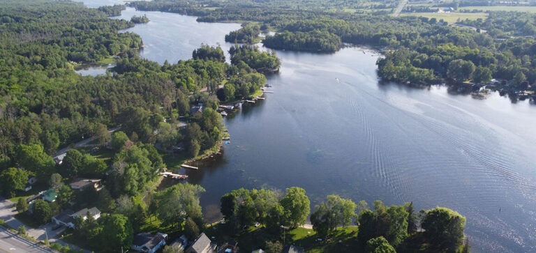 Aerial view of kawartha lakes